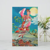 Chang'e 嫦 娥 vliegen naar de Moon Chinese Moon Godd Briefpapier (Staand voorkant)
