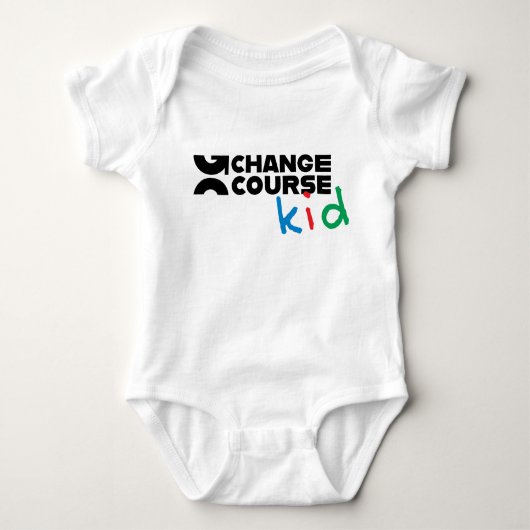 "Change Course Kind" Baby uit één stuk Romper (Voorkant)