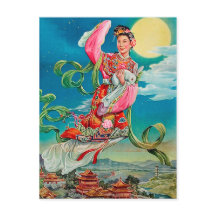 Chang'e die 嫦娥 aan de Godin van de Maan van de