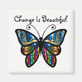 Change is Beautiful Butterfy Magnet (Devant)