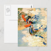 Chang'e vliegt naar de maan briefkaart (Voorkant / Achterkant)