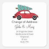 Changement d'adresse autocollant arbre de Noël (Devant)