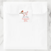 Changement d'adresse autocollant de vacances robin (Sac)