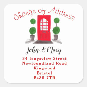 Changement d'adresse autocollant porte d'entrée ro