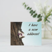 Changement d'adresse avec carte postale (Debout devant)