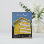 Changement d'adresse cabane de plage carte postale (Debout devant)