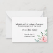 Changement d'adresse Carte de Faire-part Floral Mo (Dos)