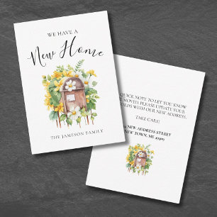 Changement d'adresse Carte de Faire-part Floral Mo