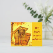 Changement d'adresse - carte postale (Debout devant)