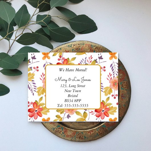 Changement d'adresse carte postale