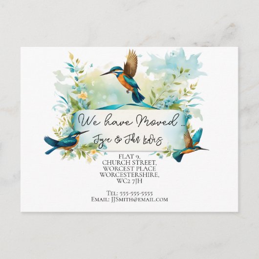 Changement d'adresse carte postale (Devant)