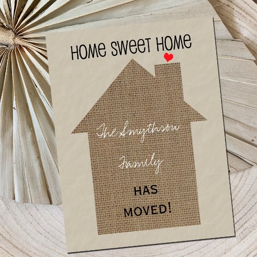 Changement d'adresse Carte postale - Burlap House