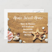 Changement d'adresse Carte postale côtière Maison  (Devant / Derrière)