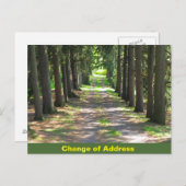 Changement d'adresse - carte postale de notificati (Devant / Derrière)