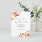 Changement d'adresse Carte postale florale élégant (Debout devant)