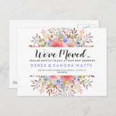 Changement d'adresse Carte postale photo déménagem (Devant / Derrière)