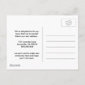 Changement d'adresse Carte postale photo déménagem (Dos)