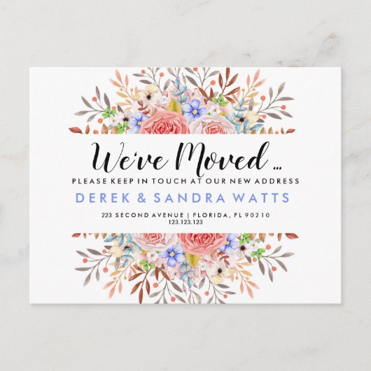 Changement d'adresse Carte postale photo déménagem (Devant)