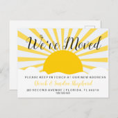 Changement d'adresse carte postale que nous avons (Devant / Derrière)