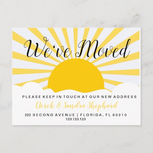 Changement d'adresse carte postale que nous avons (Devant)