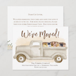 Changement D'Adresse, Chats, Faire-part De Camion 