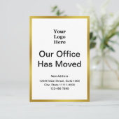 Changement d'adresse d'entreprise Modèle Gold et W (Debout devant)