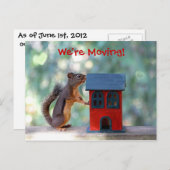 Changement d'adresse Écureuil Faire-part en mouvem (Devant / Derrière)