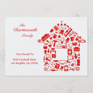 Changement d'adresse Faire-part de carte plat