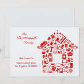 Changement d'adresse Faire-part de carte plat (Devant / Derrière)