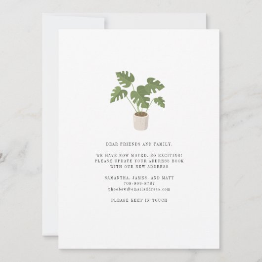 Changement d'adresse Faire-part de déplacement (Dos)