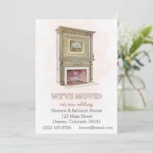 Changement d'adresse Faire-part de déplacement, ch (Debout devant)