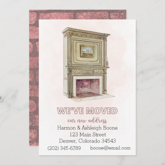 Changement d'adresse Faire-part de déplacement, ch (Devant / Derrière)