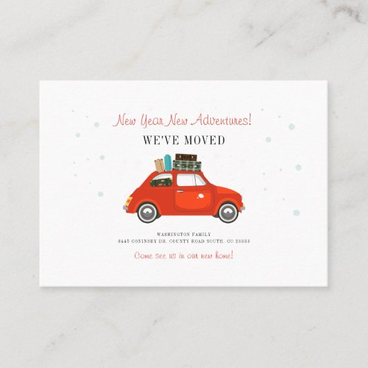 Changement d'adresse Faire-part de déplacement de (Devant)