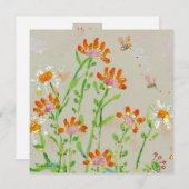 changement d'adresse fleur carte (Devant / Derrière)