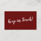 Changement d'adresse minimal et élégant Carte Bour (Dos)