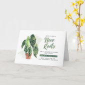 Changement d'adresse moderne Faire-part de déplace (Fleur jaune)