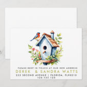 changement d'adresse nous avons déplacé faire-part (Devant / Derrière)