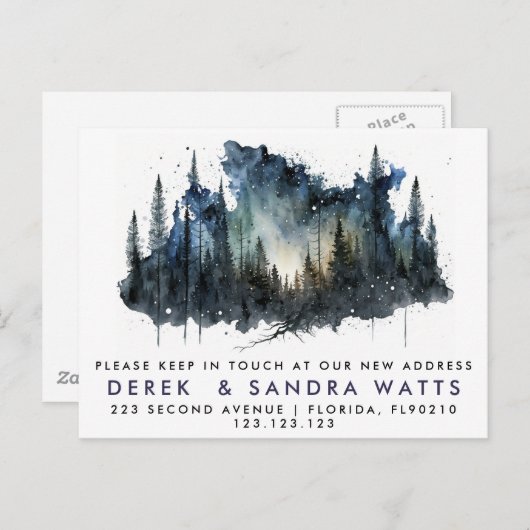 changement d'adresse nous avons déplacé faire-part (Devant / Derrière)