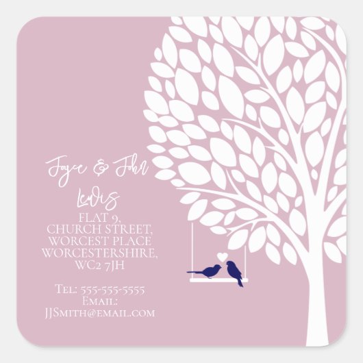 Changement d'adresse Stickers arbre de famille (Devant)