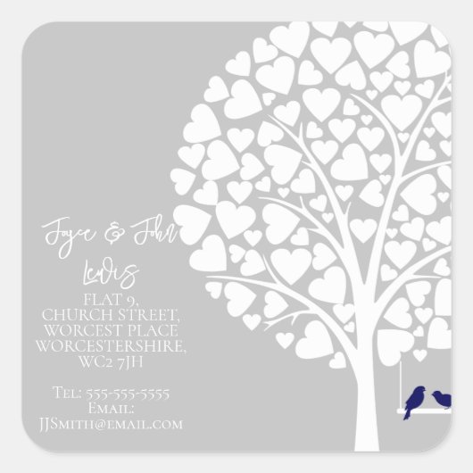 Changement d'adresse Stickers arbre de famille (Devant)