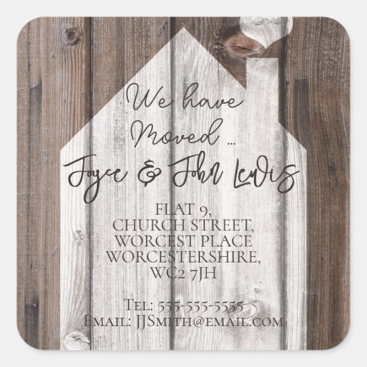Changement d'adresse Stickers maison en bois (Devant)
