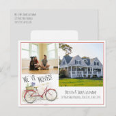 Changement d'adresse Vélo avec Faire-part photo (Devant / Derrière)