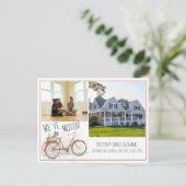 Changement d'adresse Vélo avec Faire-part photo (Debout devant)