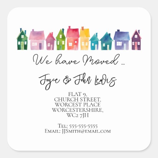 Changement d'autocollant étiquette de adresse (Devant)