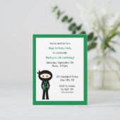 Changement de couleur Ninja invitation de fête d'a (Debout devant)