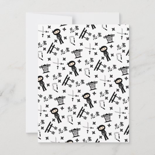 Changement de couleur Ninja invitation de fête d'a (Dos)