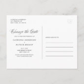 Changement de date de la feuille d'or Faire-part d (Dos)