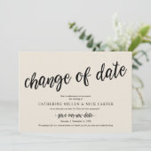 Changement de date de Mariage, Crème, Faire-part (Debout devant)