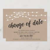 Changement de date, Guirlande lumineuse, Carte d'a (Devant / Derrière)