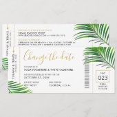 Changement de date Mariage de la carte d'embarquem (Devant / Derrière)